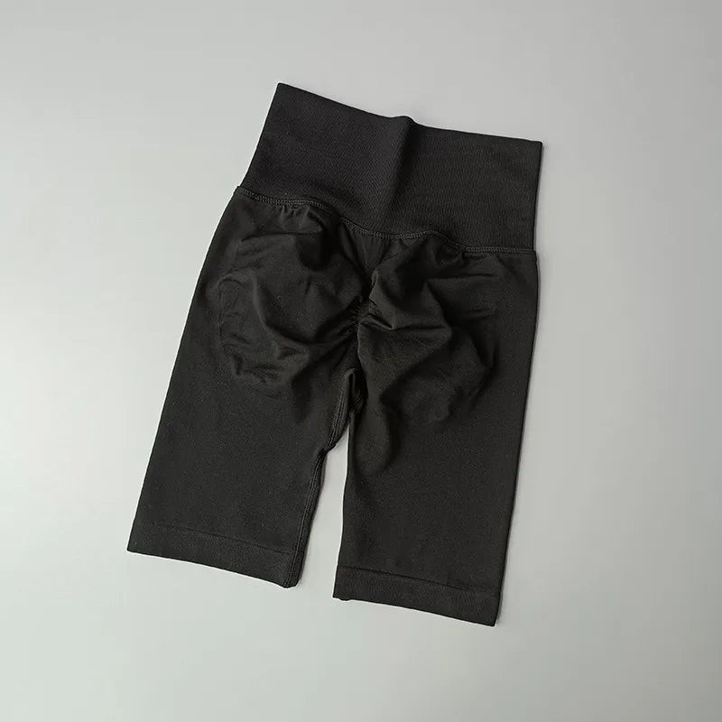 Women’s High-Waist Yoga Shorts – Push-Up Fitness Shorts