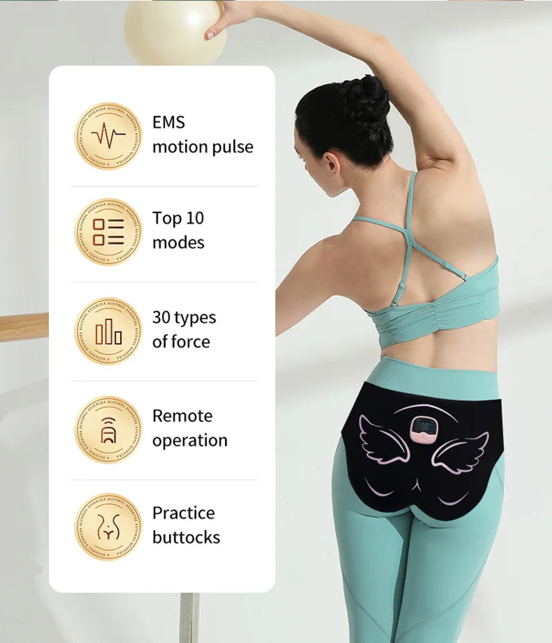 Electric EMS Butt Muscle Stimulator – USB Rechargeable Hip & Glute Trainer