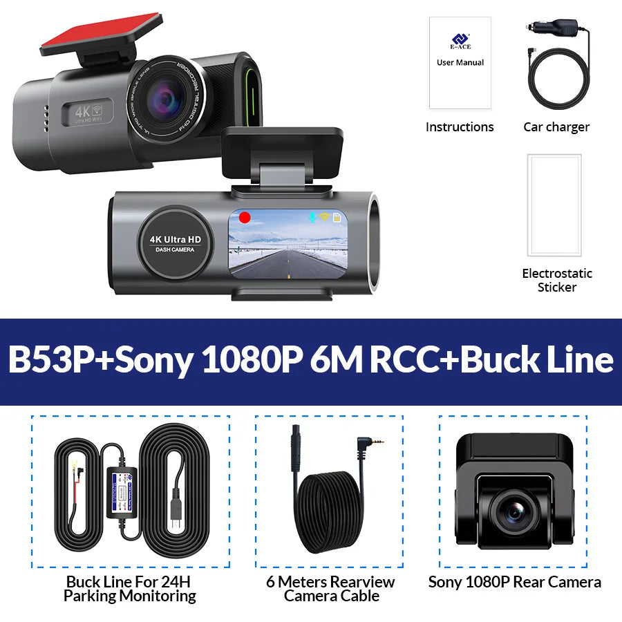 4K UHD Dash Cam – Wi-Fi GPS Night Vision DVR