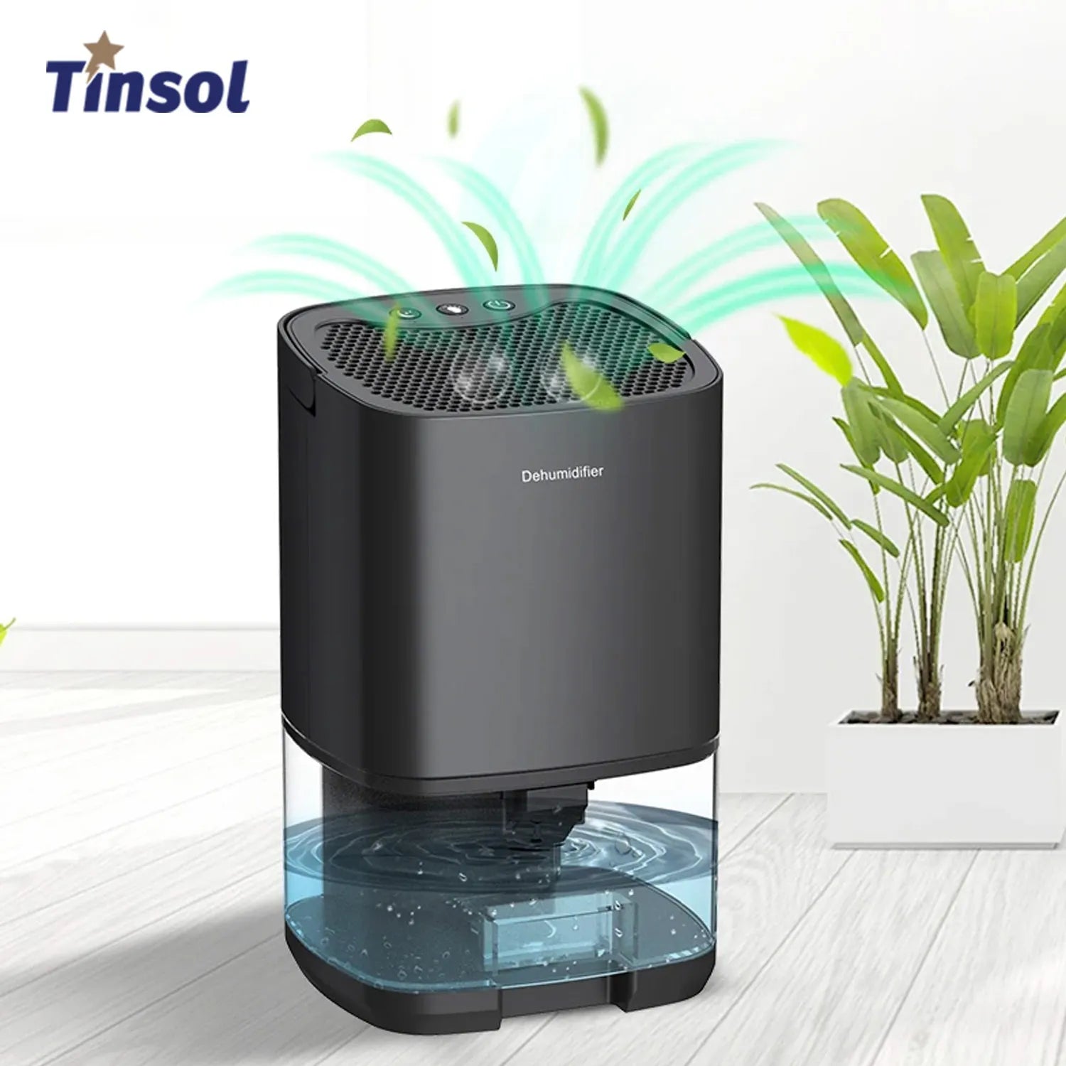 TINSOL Portable Air Dehumidifier – Quiet Home & Office Moisture Remover