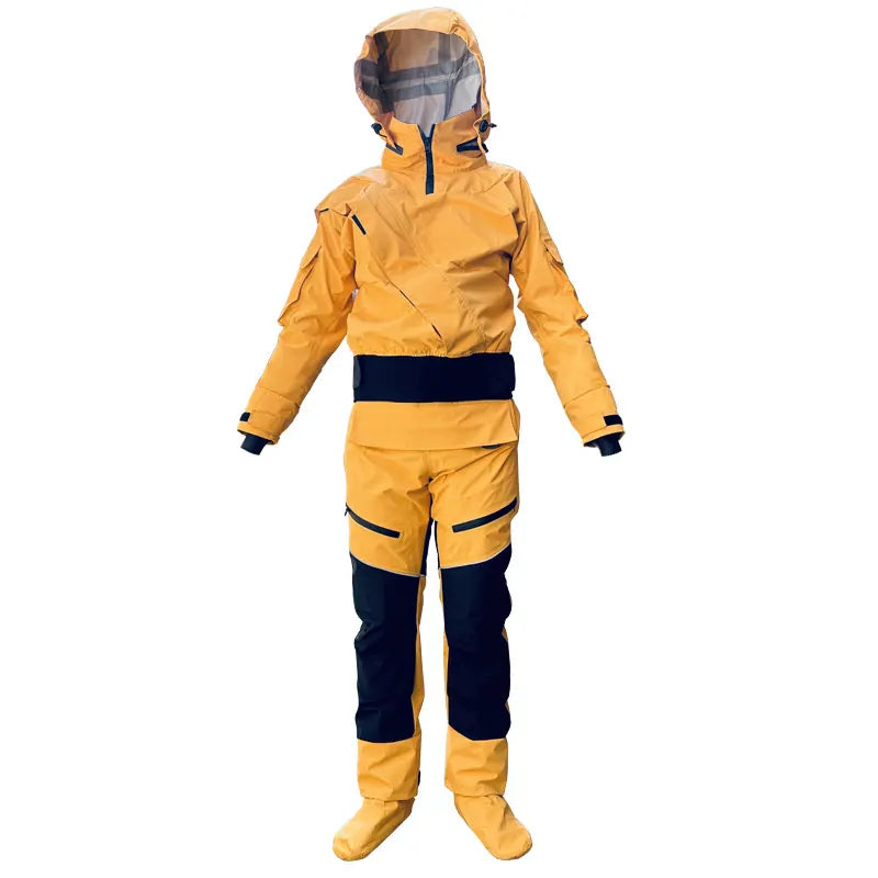 Waterproof Front-Entry Drysuit – Detachable Hood for Watersports