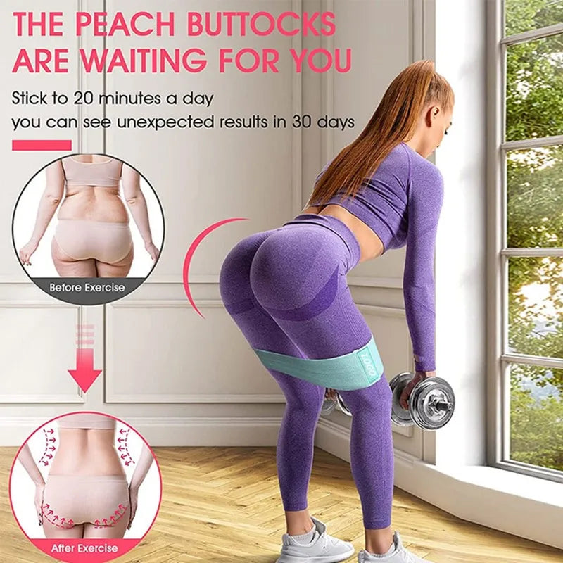 WorthWhile Hip Resistance Bands – Non-Slip Yoga & Workout Fitness Bands