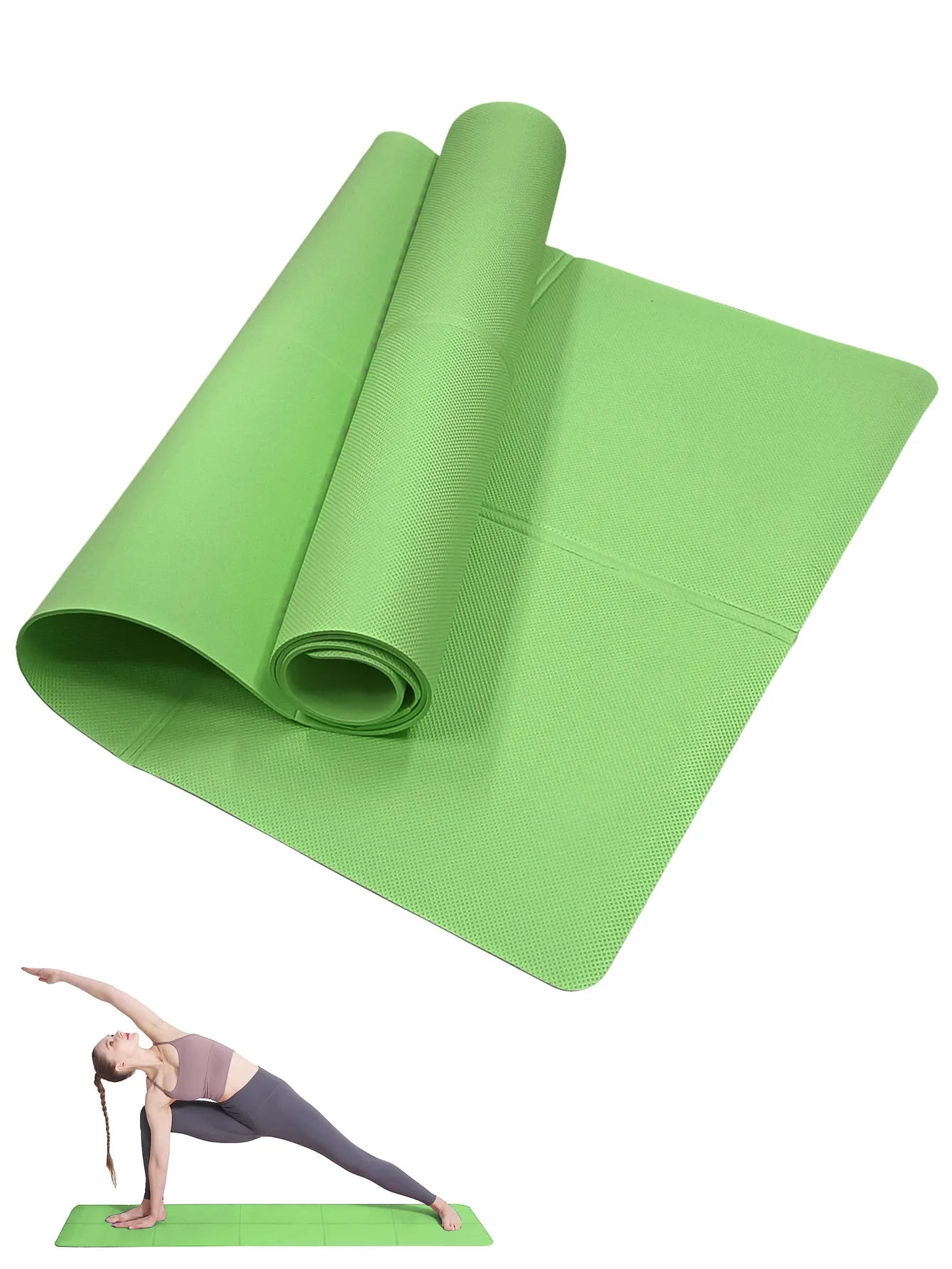 Non-Slip Yoga Mat – Thick Fitness & Pilates Exercise Pad