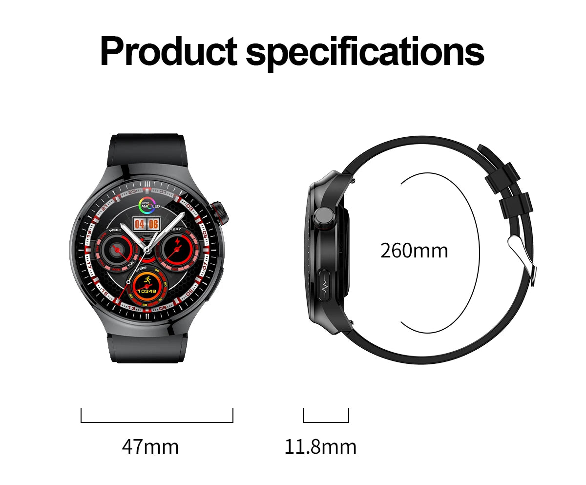 2025 Nursing-Grade Health Smartwatch – ECG PPG Bluetooth Call