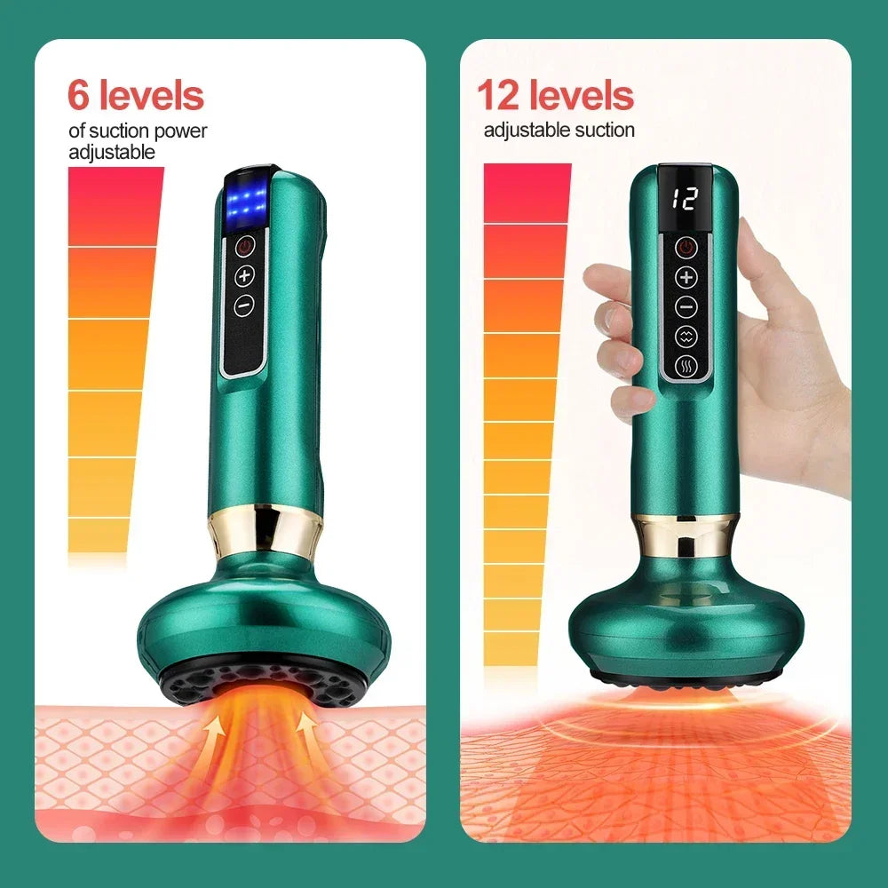Tricolor Electric Gua Sha Massager – Anti-Cellulite Slimming Device