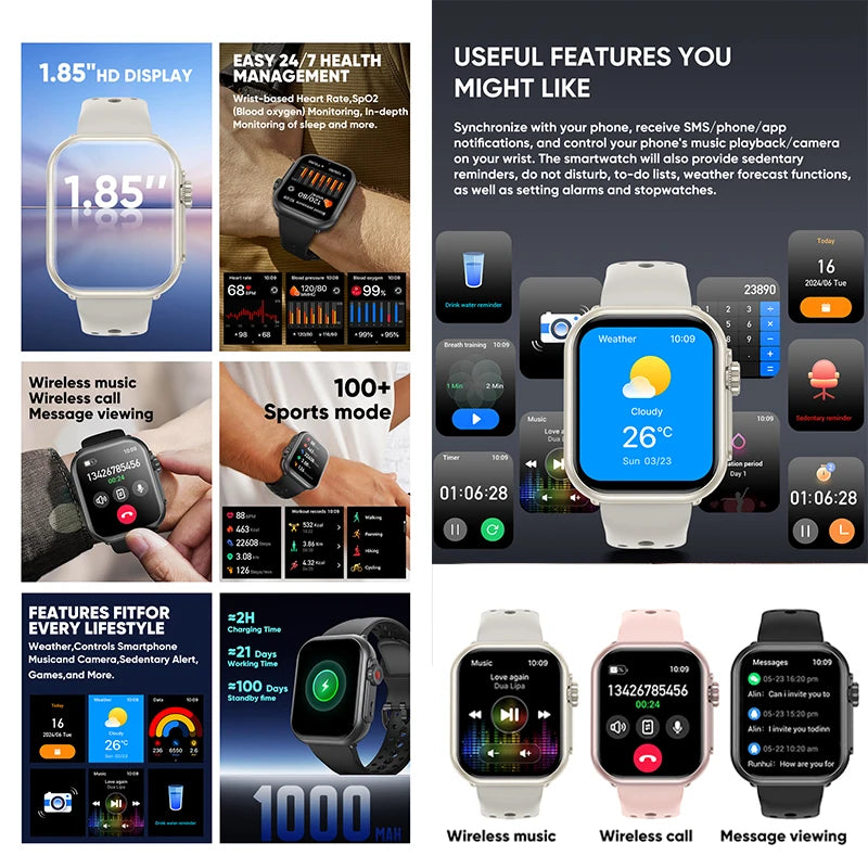 Watch Ultra 2 SE – AMOLED GPS Smartwatch with Heart Rate & Bluetooth
