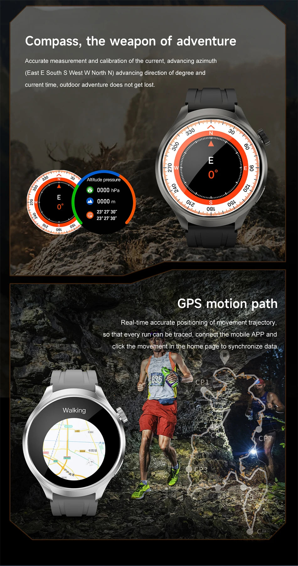 Huawei 1.85" Smartwatch – GPS, NFC & Bluetooth Fitness Tracker for Men