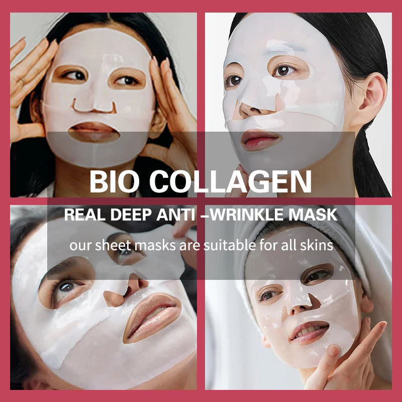 Korean Bio Collagen Face Mask – Hydrating & Whitening Skincare
