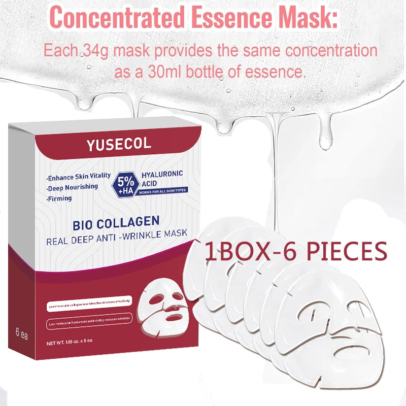 Korean Bio Collagen Face Mask – Hydrating & Whitening Skincare