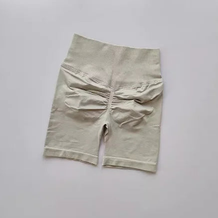 Women’s High-Waist Yoga Shorts – Push-Up Fitness Shorts
