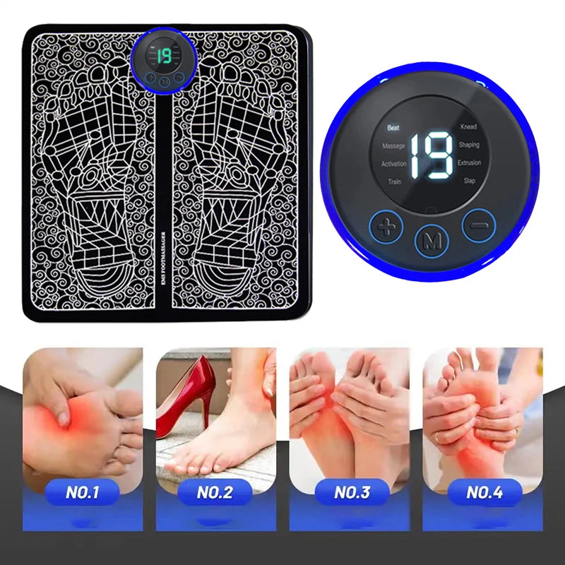 Electric Foot Massager Pad – Muscle Relaxation & Circulation Trainer