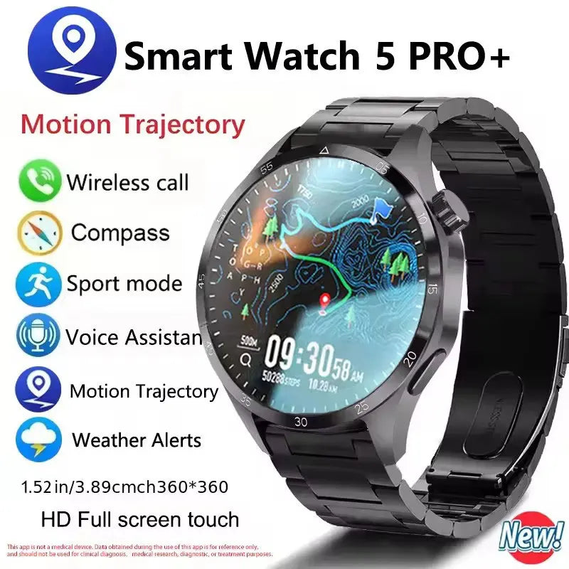 2025 Men’s Smartwatch – AMOLED GPS Bluetooth Call Watch