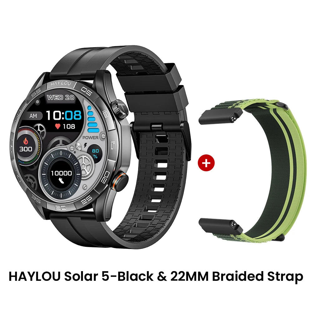 HAYLOU Solar 5 Smartwatch – AMOLED 60Hz Voice Call & Health Tracker