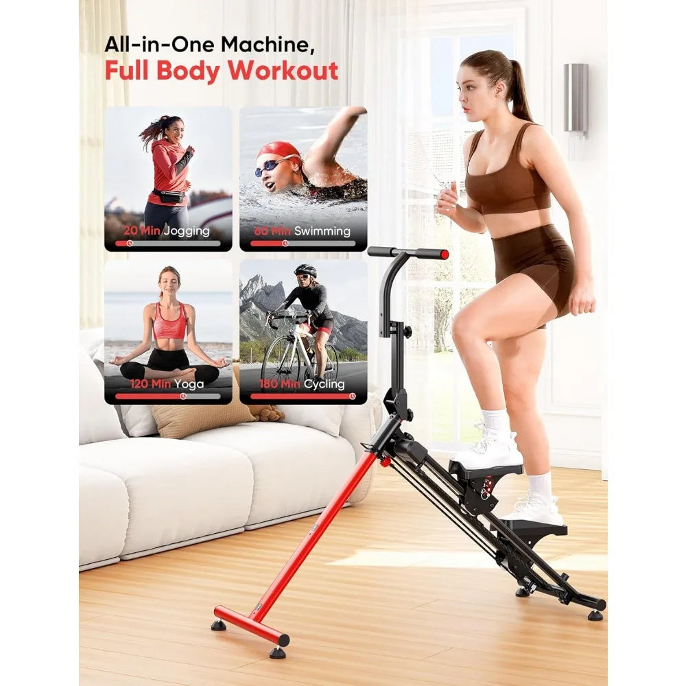 Home Fitness Stair Stepper – Adjustable & Ski Simulation Trainer