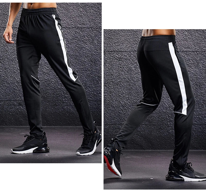 Men’s Sport Running Pants – Training Joggers with Zipper Pockets