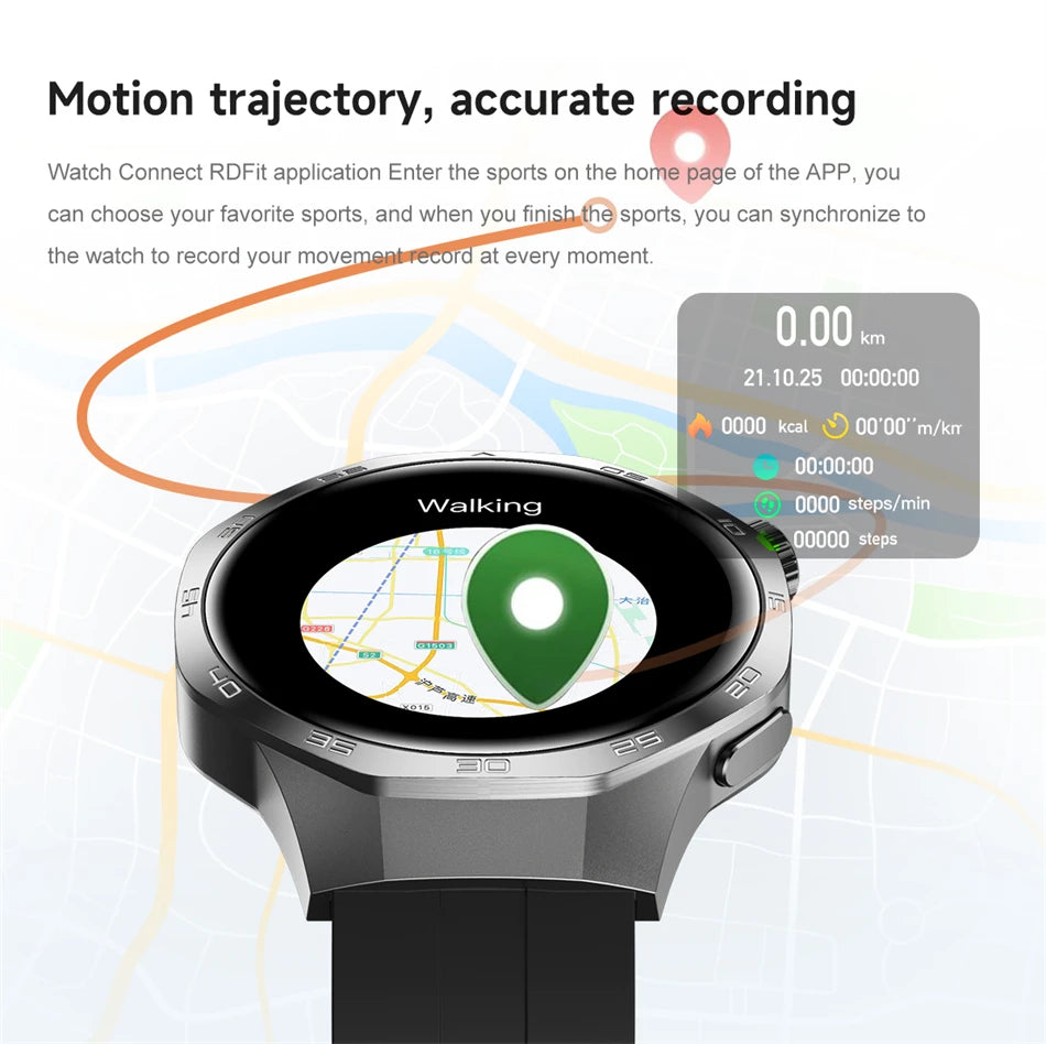 Huawei 1.85" Smartwatch – GPS, NFC & Bluetooth Fitness Tracker for Men