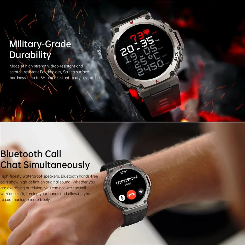 T-Rex 3 Pro Military Smartwatch – Dual-Band GPS 10ATM