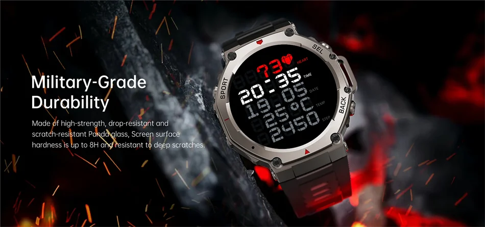 T-Rex 3 Pro Military Smartwatch – Dual-Band GPS 10ATM