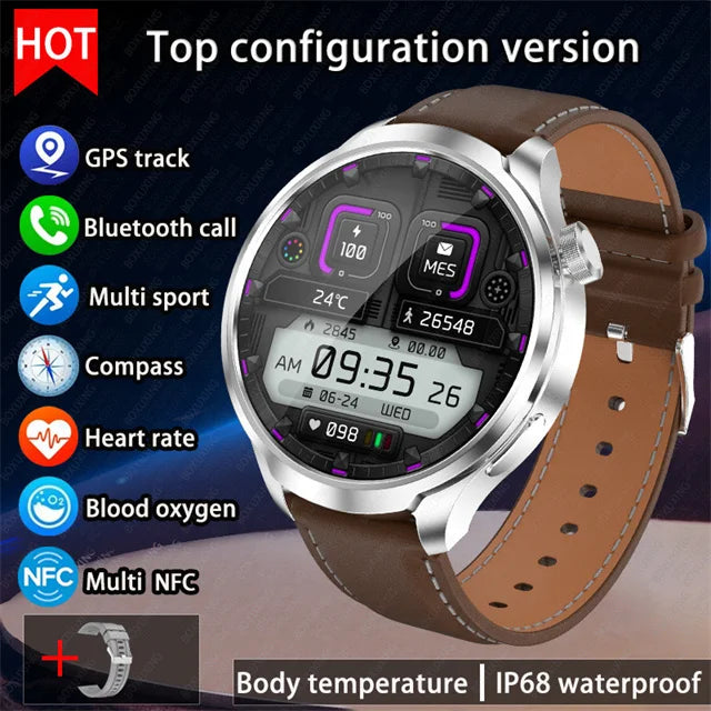 Huawei 1.85" Smartwatch – GPS, NFC & Bluetooth Fitness Tracker for Men