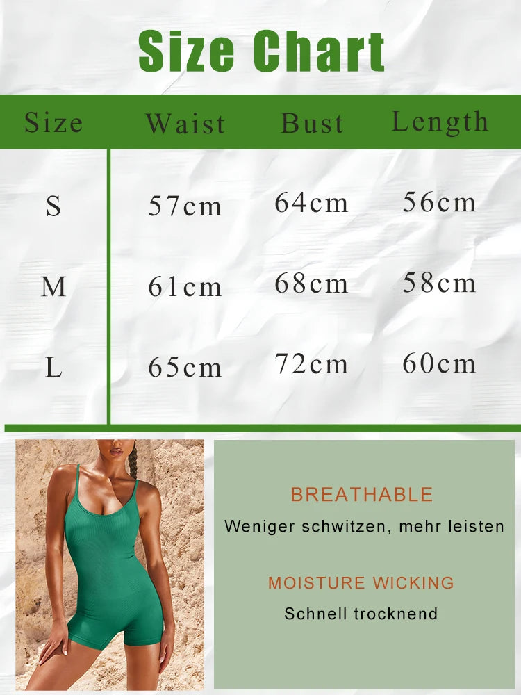 Seamless Yoga Jumpsuit – High-Waisted Women's Fitness Set