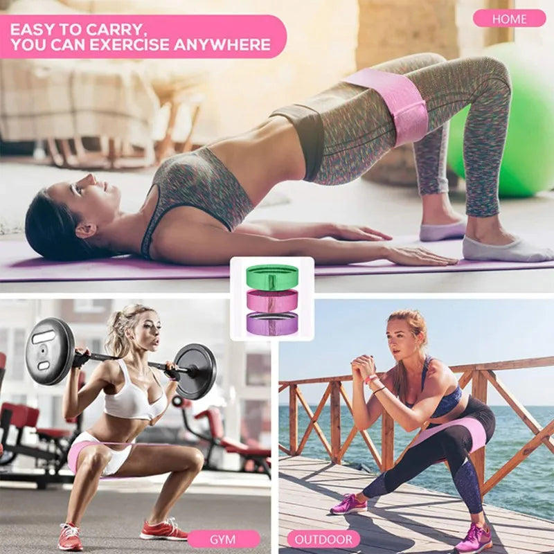 WorthWhile Hip Resistance Bands – Non-Slip Yoga & Workout Fitness Bands