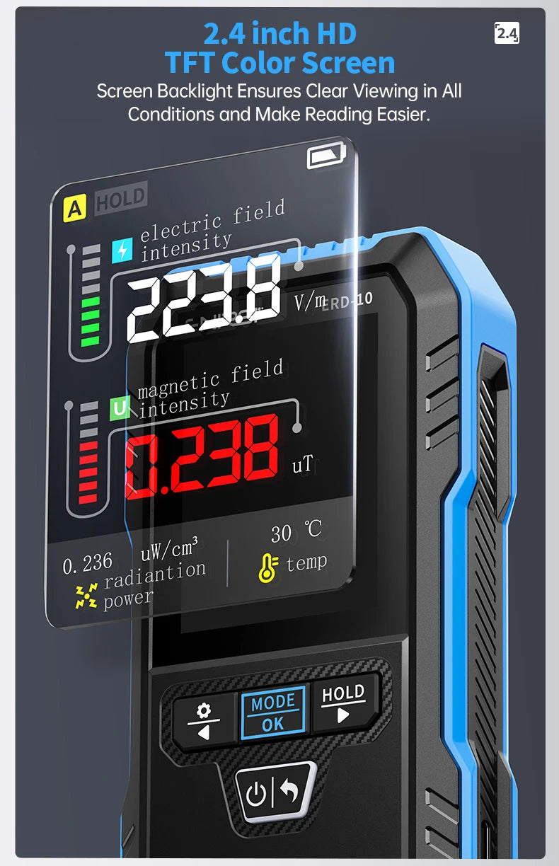 FNIRSI ERD-10 4-in-1 Electromagnetic Radiation Detector