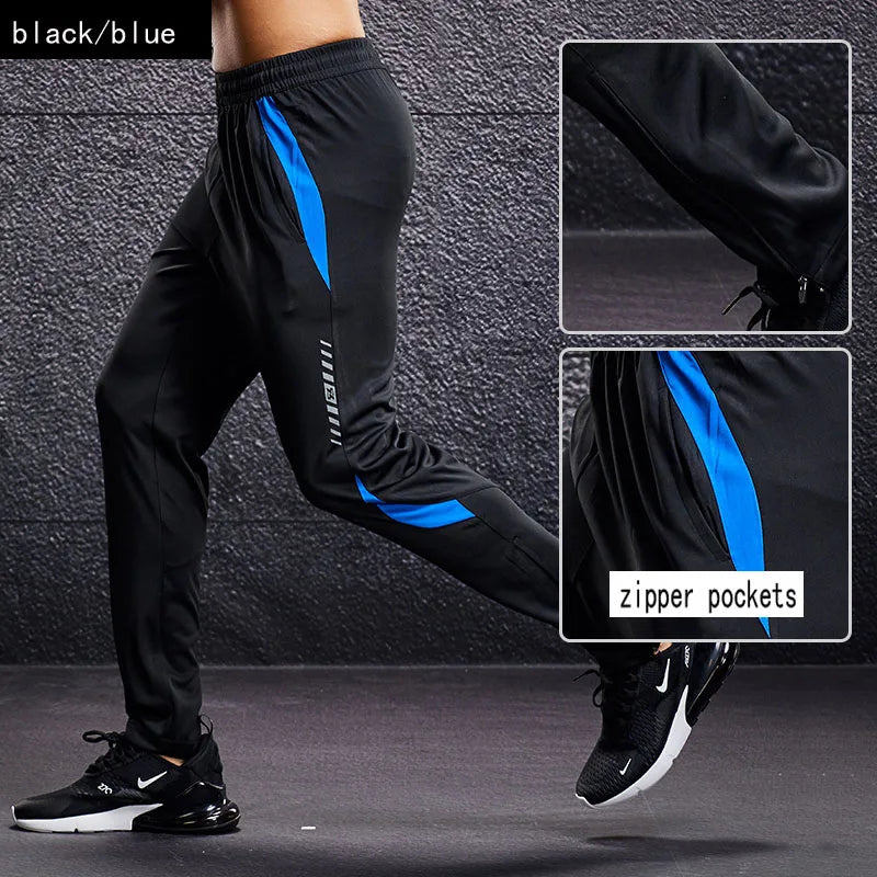 Men’s Sport Running Pants – Training Joggers with Zipper Pockets