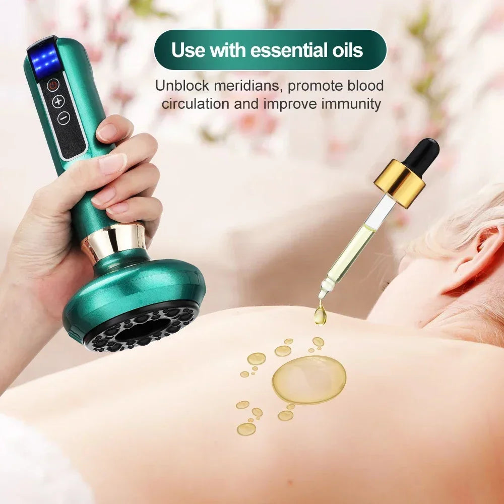 Tricolor Electric Gua Sha Massager – Anti-Cellulite Slimming Device