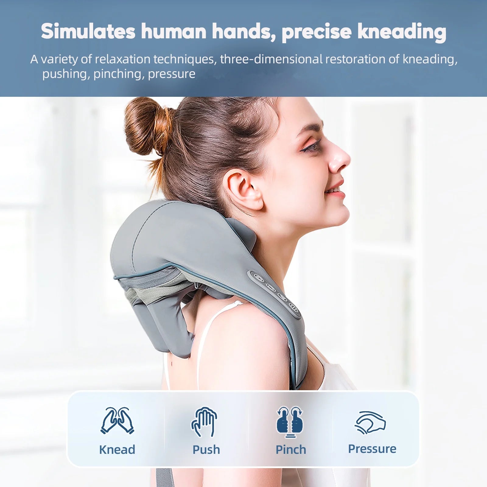 Foreverlily Wireless Neck & Shoulder Massager – 26W Kneading Shawl