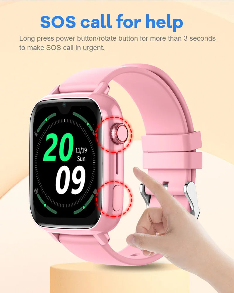 4G Kids Smart Watch – GPS Tracker, Video Call & SOS Safety Smartwatch