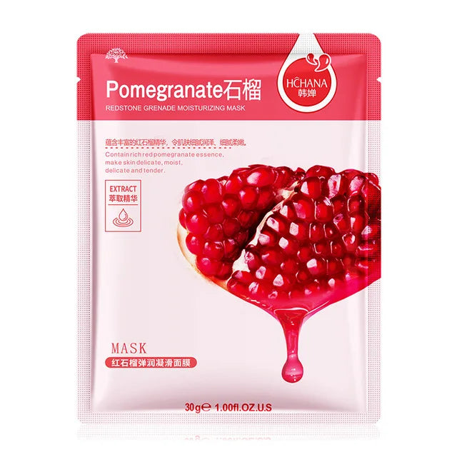 30pcs Natural Plant Facial Masks – Moisturizing & Anti-Aging Korean Skincare