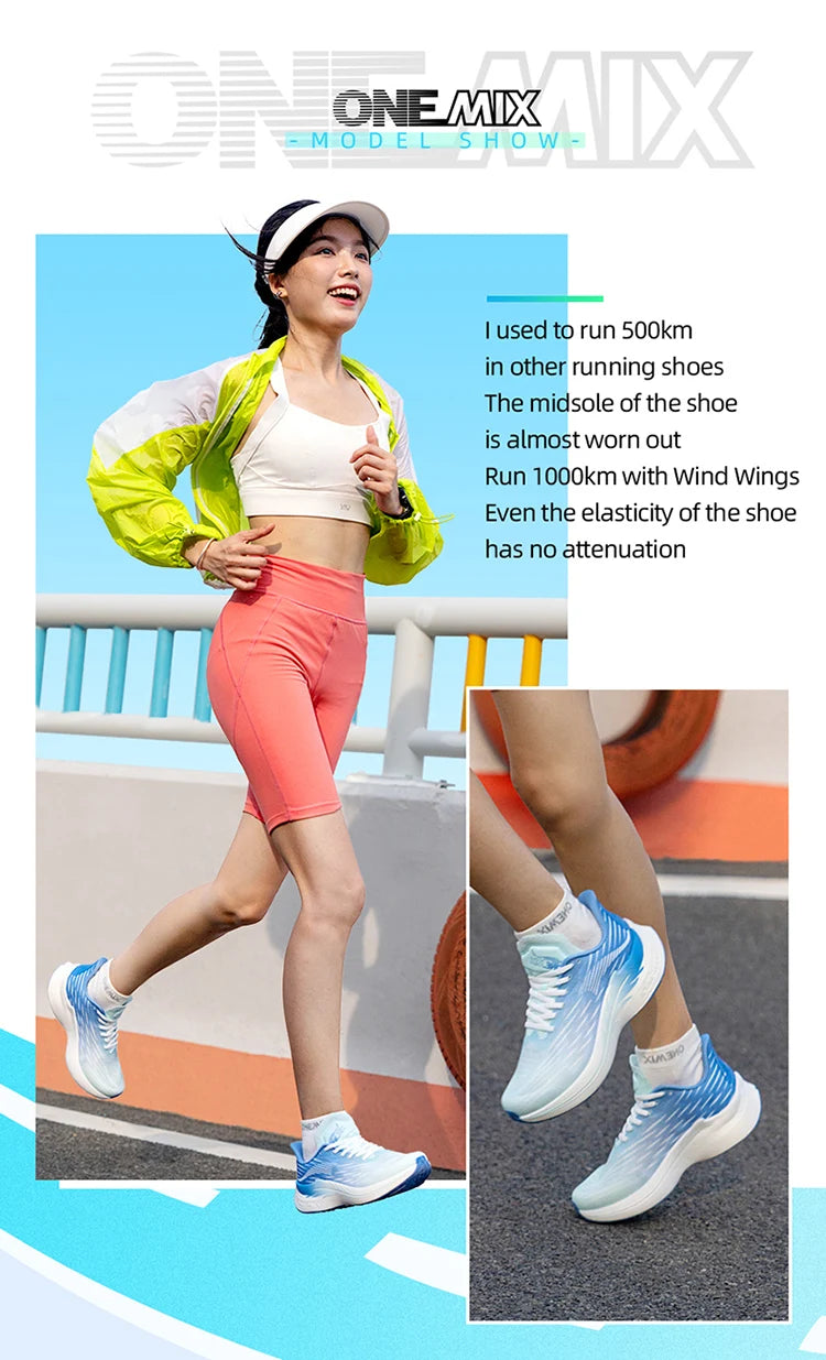 Onemix 2025 Breathable Speed Running Shoes – Marathon Sports Sneakers Shoes Light Men Outdoor Jump Rope Fitness