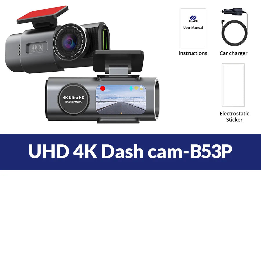 4K UHD Dash Cam – Wi-Fi GPS Night Vision DVR