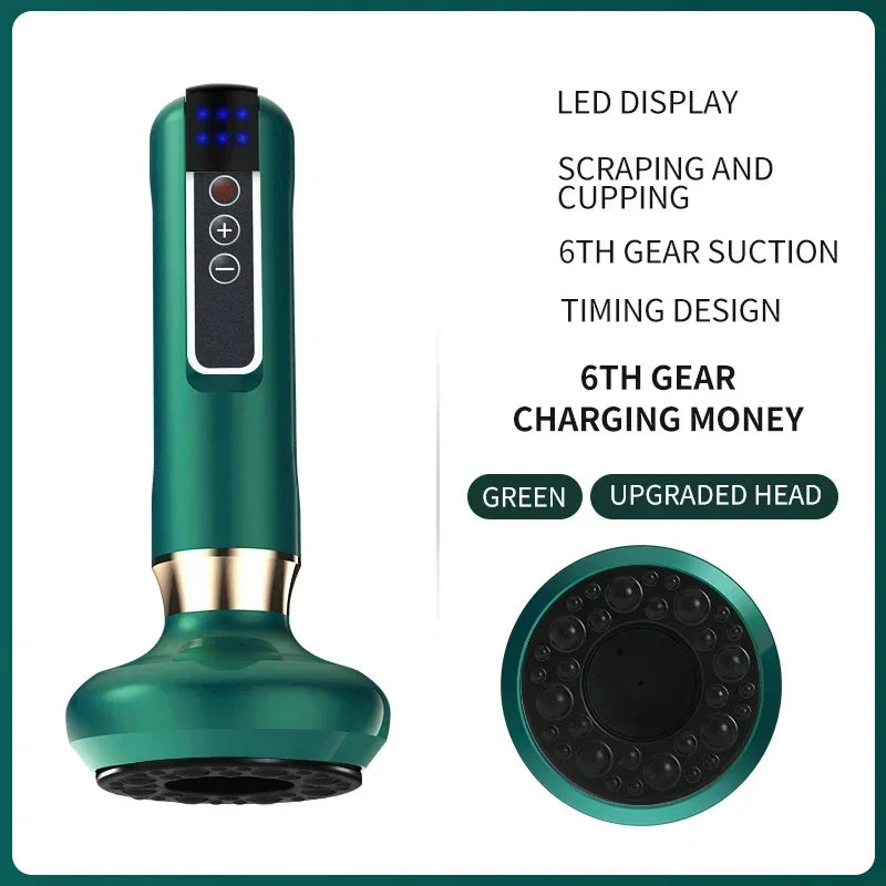 Tricolor Electric Gua Sha Massager – Anti-Cellulite Slimming Device