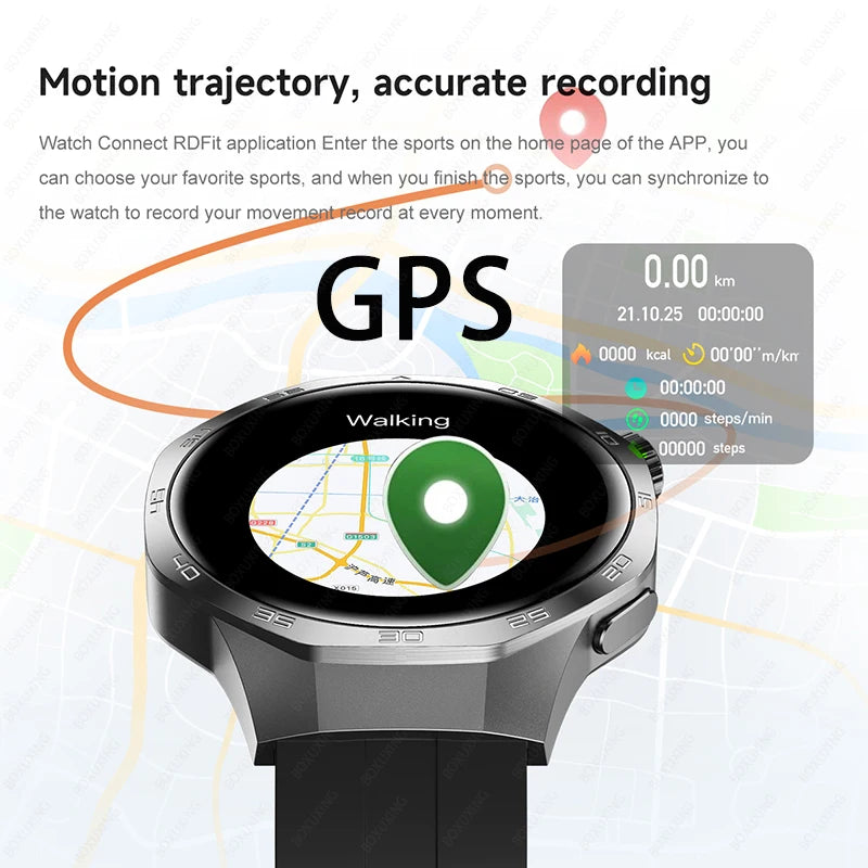 Huawei 1.85" Smartwatch – GPS, NFC & Bluetooth Fitness Tracker for Men