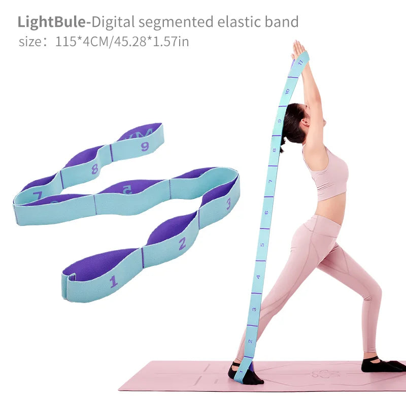 Elastic Yoga Stretch Strap – Multi-Loop Flexibility Band