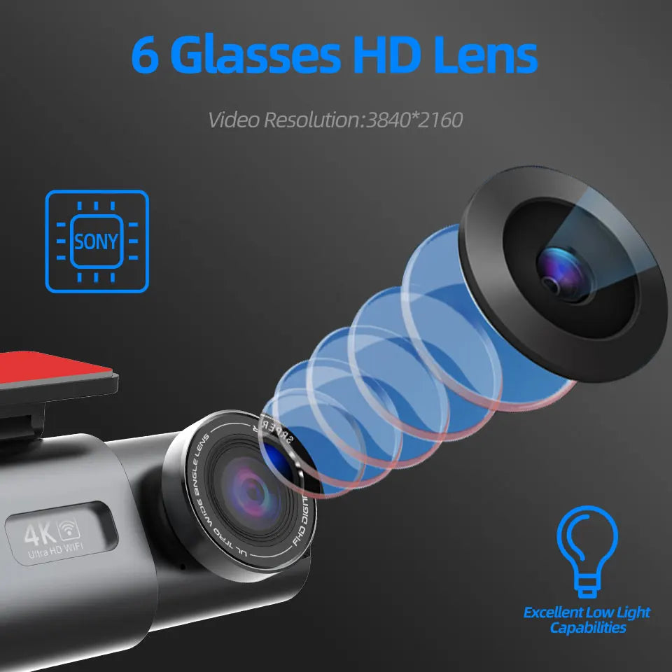 4K UHD Dash Cam – Wi-Fi GPS Night Vision DVR