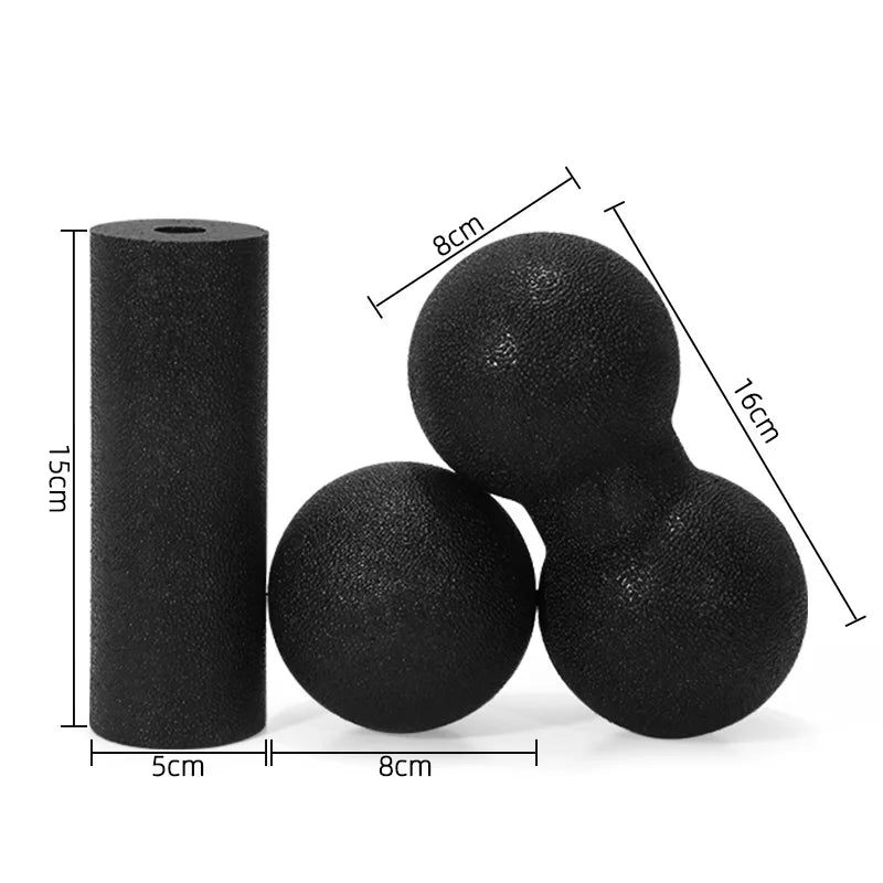 3-in-1 Foam Roller Set – Yoga & Deep Tissue Massage Kit