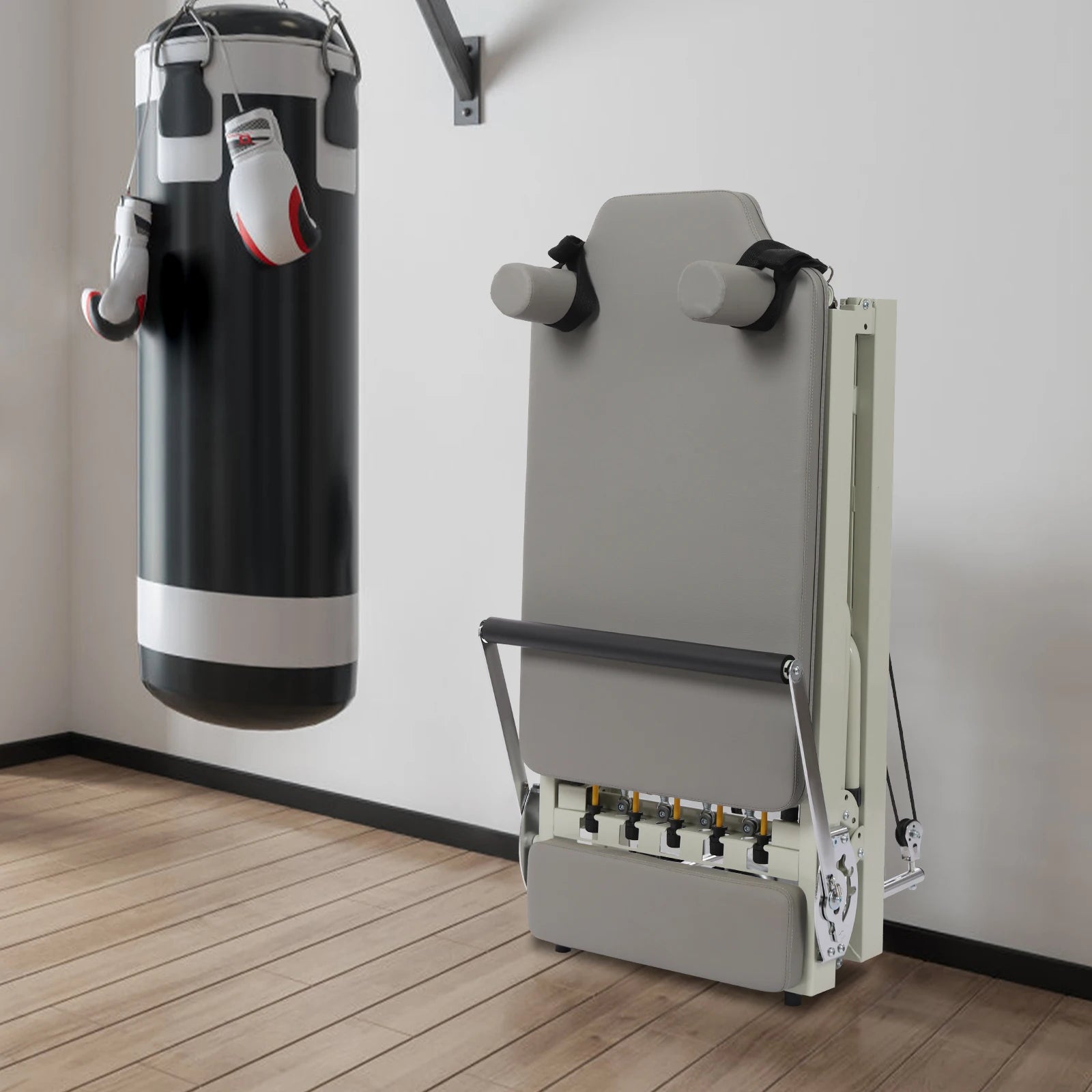Foldable Steel Pilates Reformer – Home Yoga Fitness Equipment