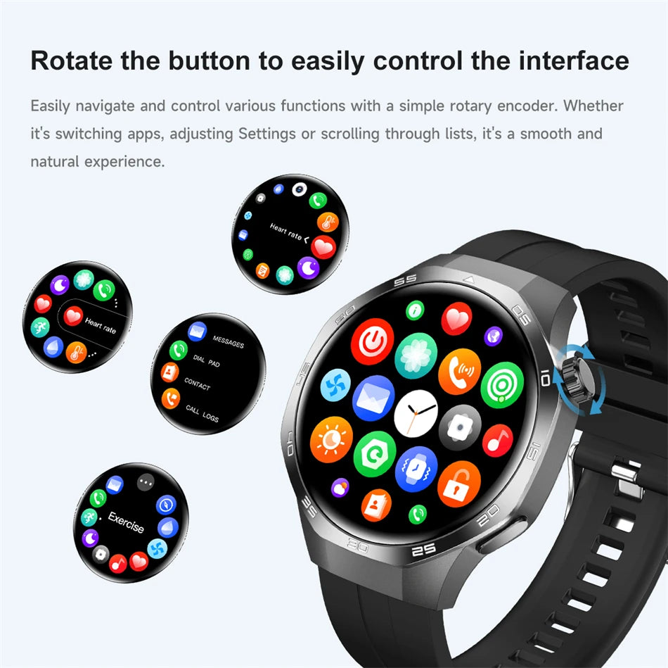 Huawei 1.85" Smartwatch – GPS, NFC & Bluetooth Fitness Tracker for Men