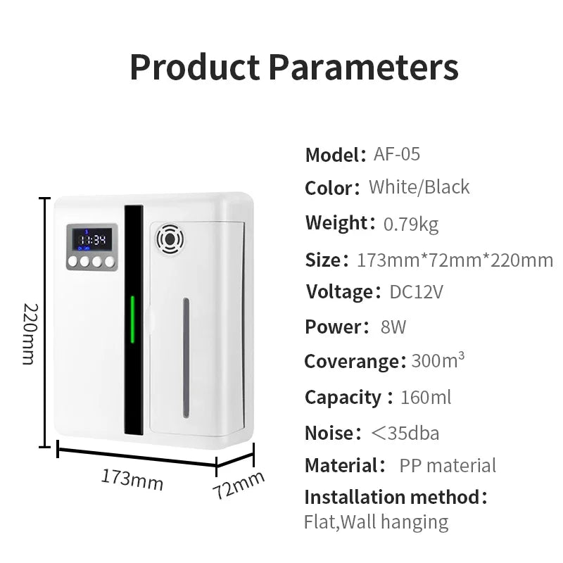 160ml Scent Machine – Bluetooth Aroma Diffuser for Home & Hotel Use