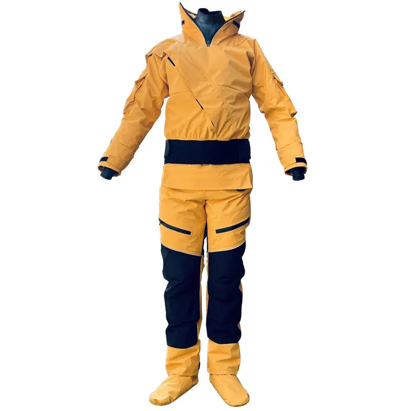 Waterproof Front-Entry Drysuit – Detachable Hood for Watersports