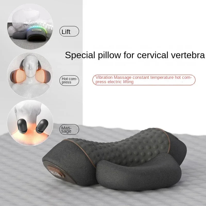 Electric Neck Massager Pillow – Heating & Vibration Cervical Support