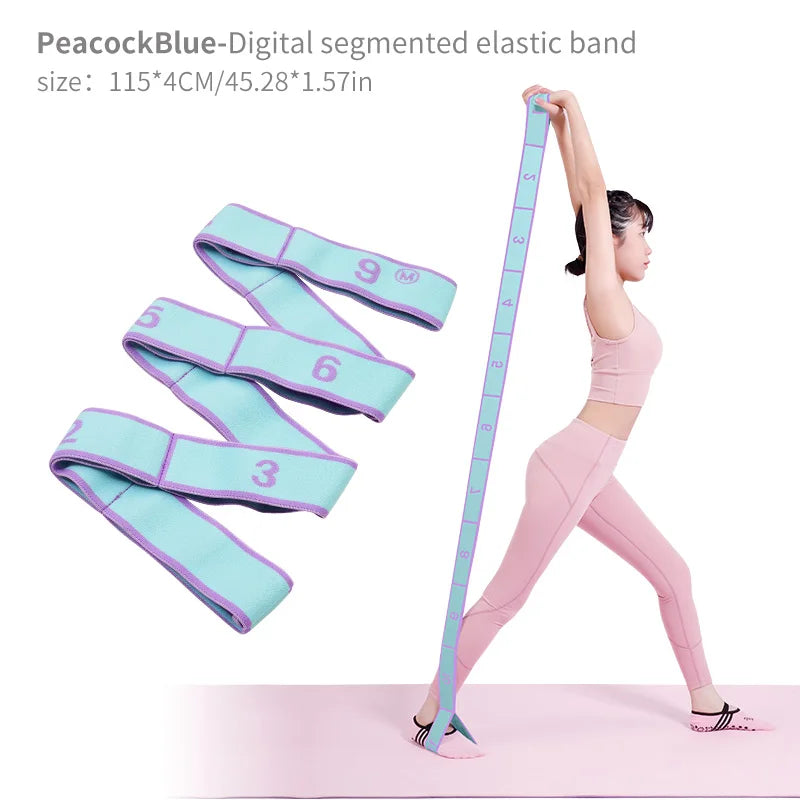 Elastic Yoga Stretch Strap – Multi-Loop Flexibility Band