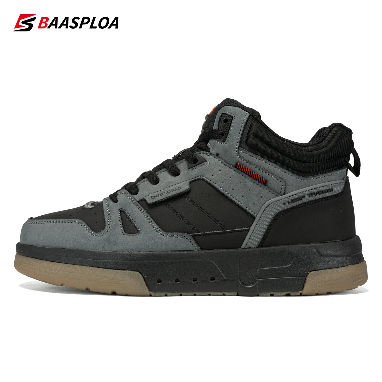 Baasploa Men’s Winter Sneakers – Plush Warm Non-Slip Casual Shoes