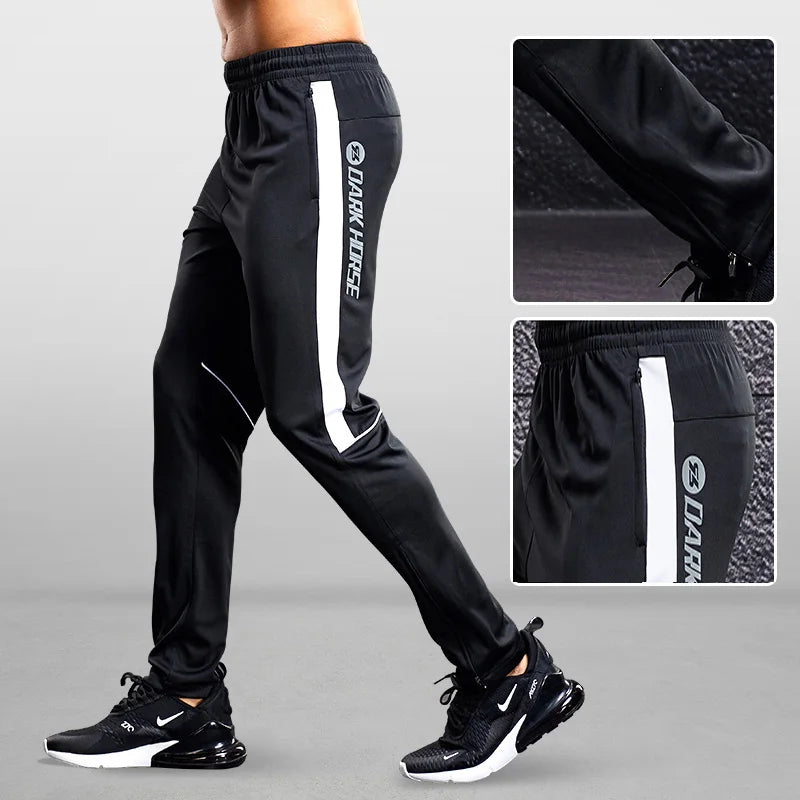 Men’s Sport Running Pants – Training Joggers with Zipper Pockets