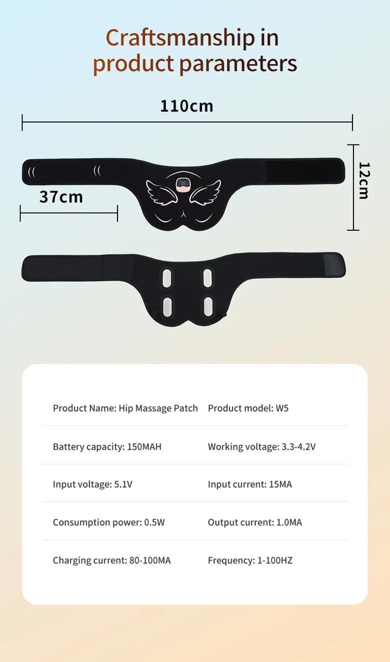 Electric EMS Butt Muscle Stimulator – USB Rechargeable Hip & Glute Trainer