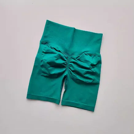 Women’s High-Waist Yoga Shorts – Push-Up Fitness Shorts