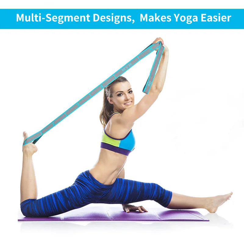 Elastic Yoga Stretch Strap – Multi-Loop Flexibility Band