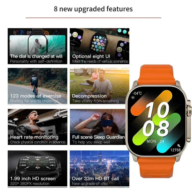 T900Ultra Smartwatch – Bluetooth Talk & Heart Rate Monitor